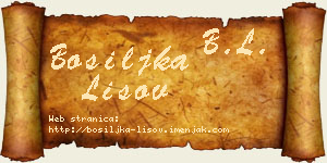 Bosiljka Lisov vizit kartica